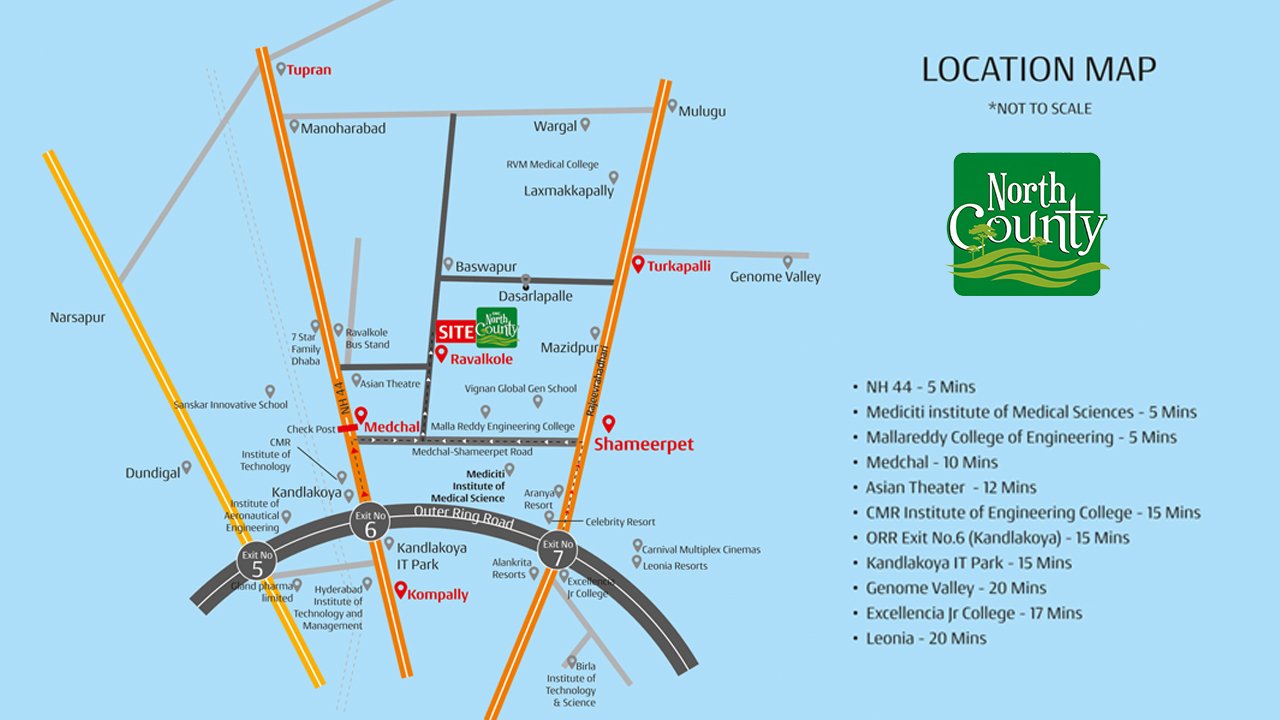 North County - Open Plots for sale in Medchal, Hyderabad