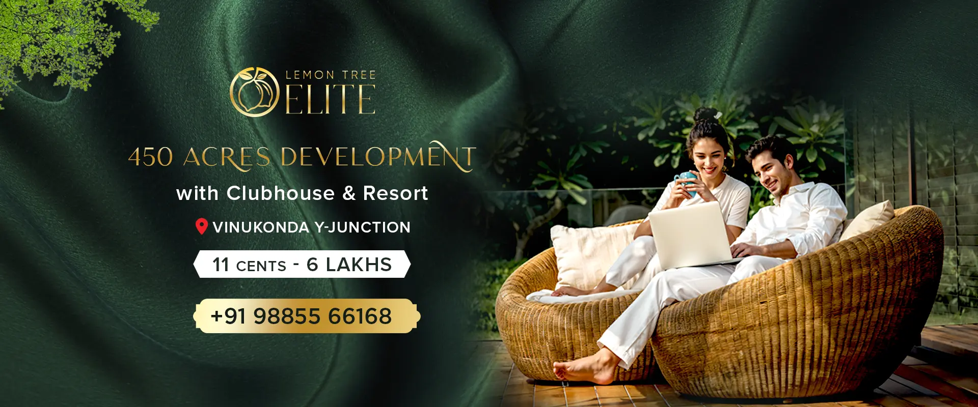 Lemon Tree Elite Vinukonda, Avocado farmlands with clubhouse, resort and alot more by Gayathri99 Developers