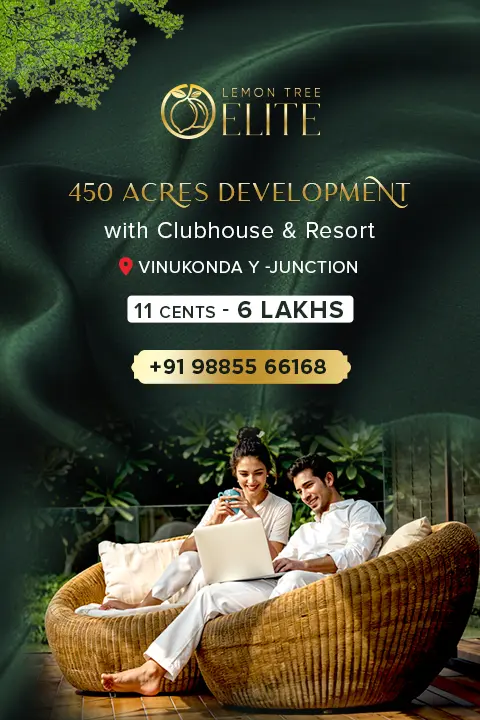 Lemon Tree Elite Vinukonda, Avocado farmlands with clubhouse, resort and alot more by Gayathri99 Developers