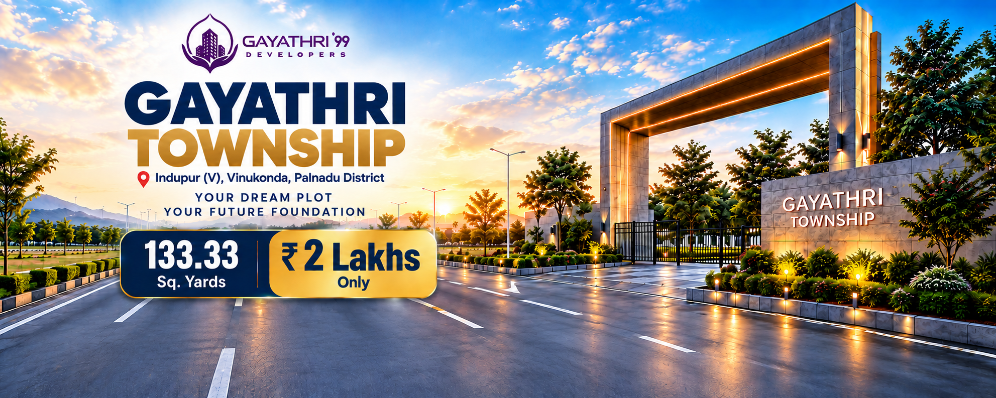 Gayathri Township Vinukonda, Residential Open Plots by Gayathri99 Developers